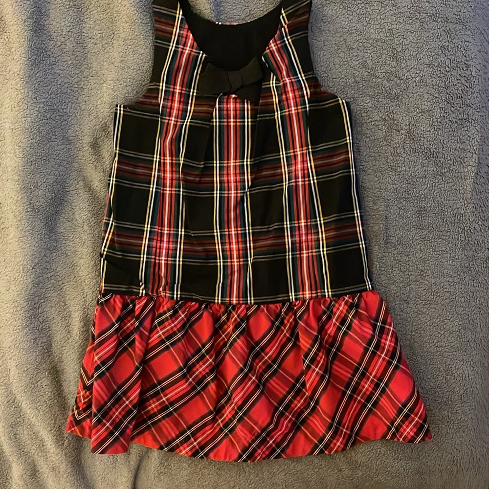 Jcrew factory girls plaid Christmas dress. 7 EUC - Picture 3 of 5